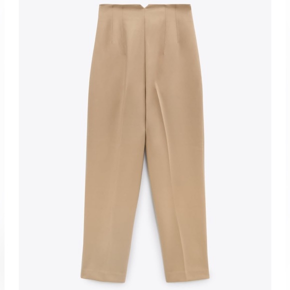 Zara High-Waisted Pants in Taupe-Brown - Picture 7 of 9